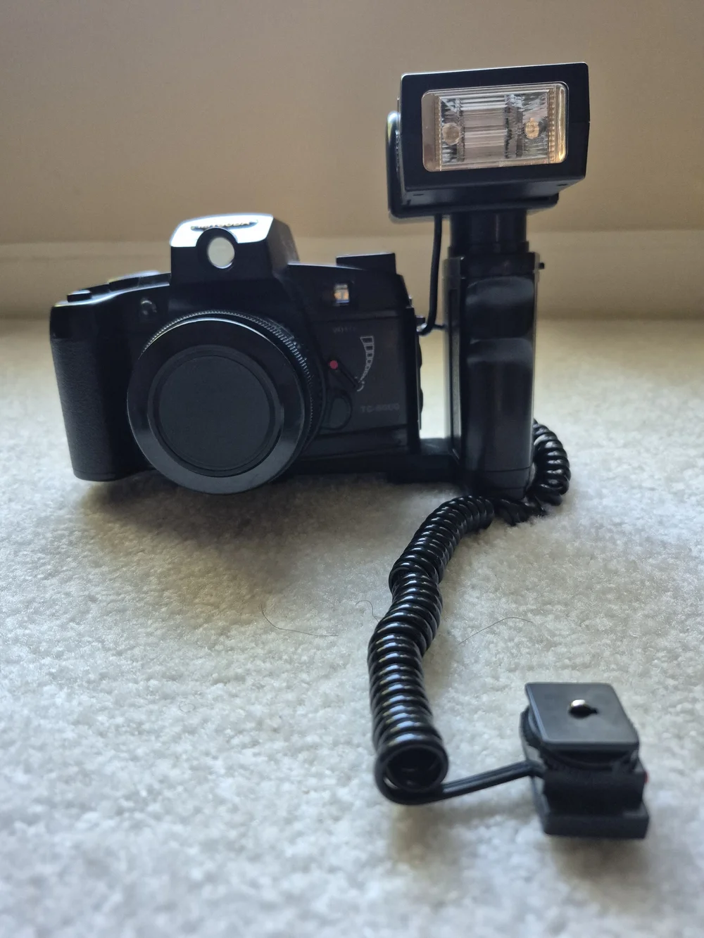 Black SLR Camera with Lens - Black